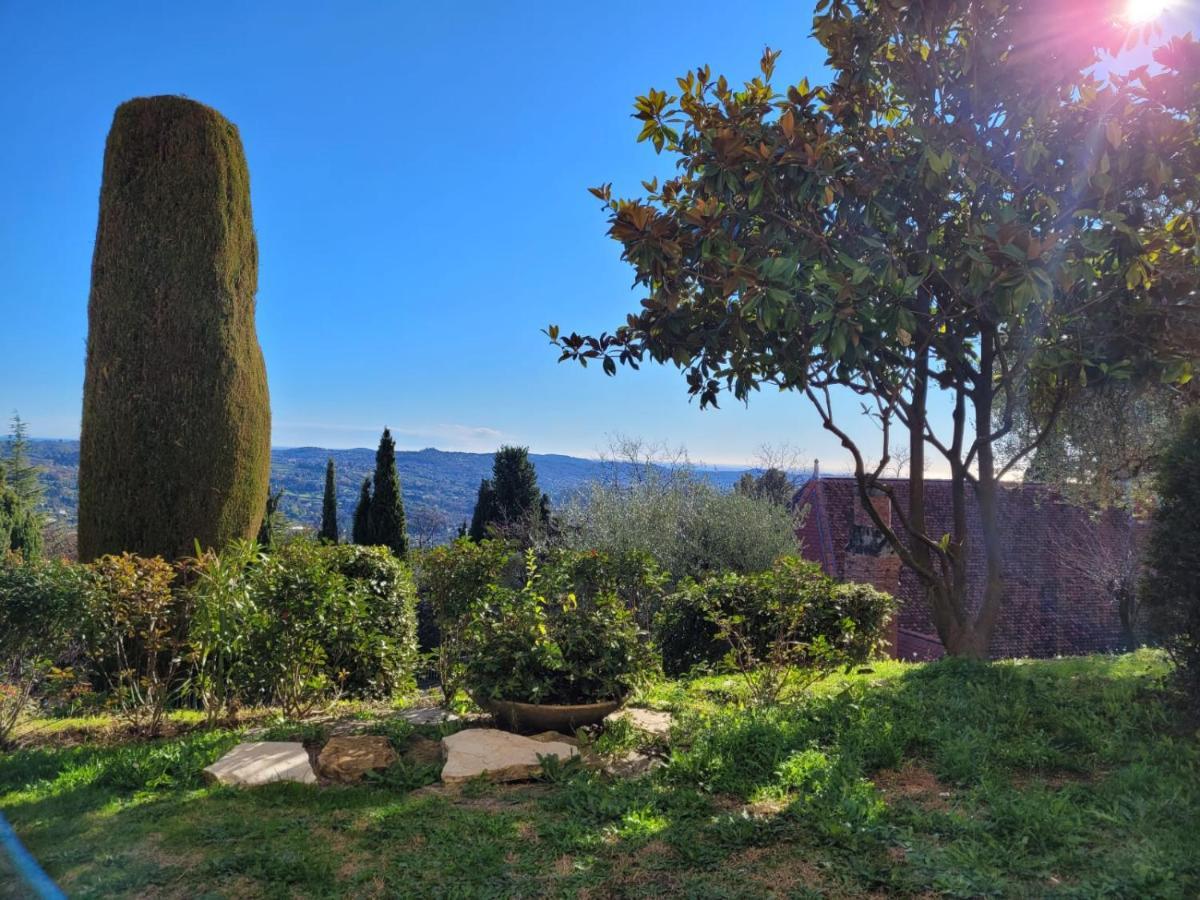 Clim Jardin Et Parking Prive -Piscine Tennis Et Park Vue Mer Grasse Exterior foto